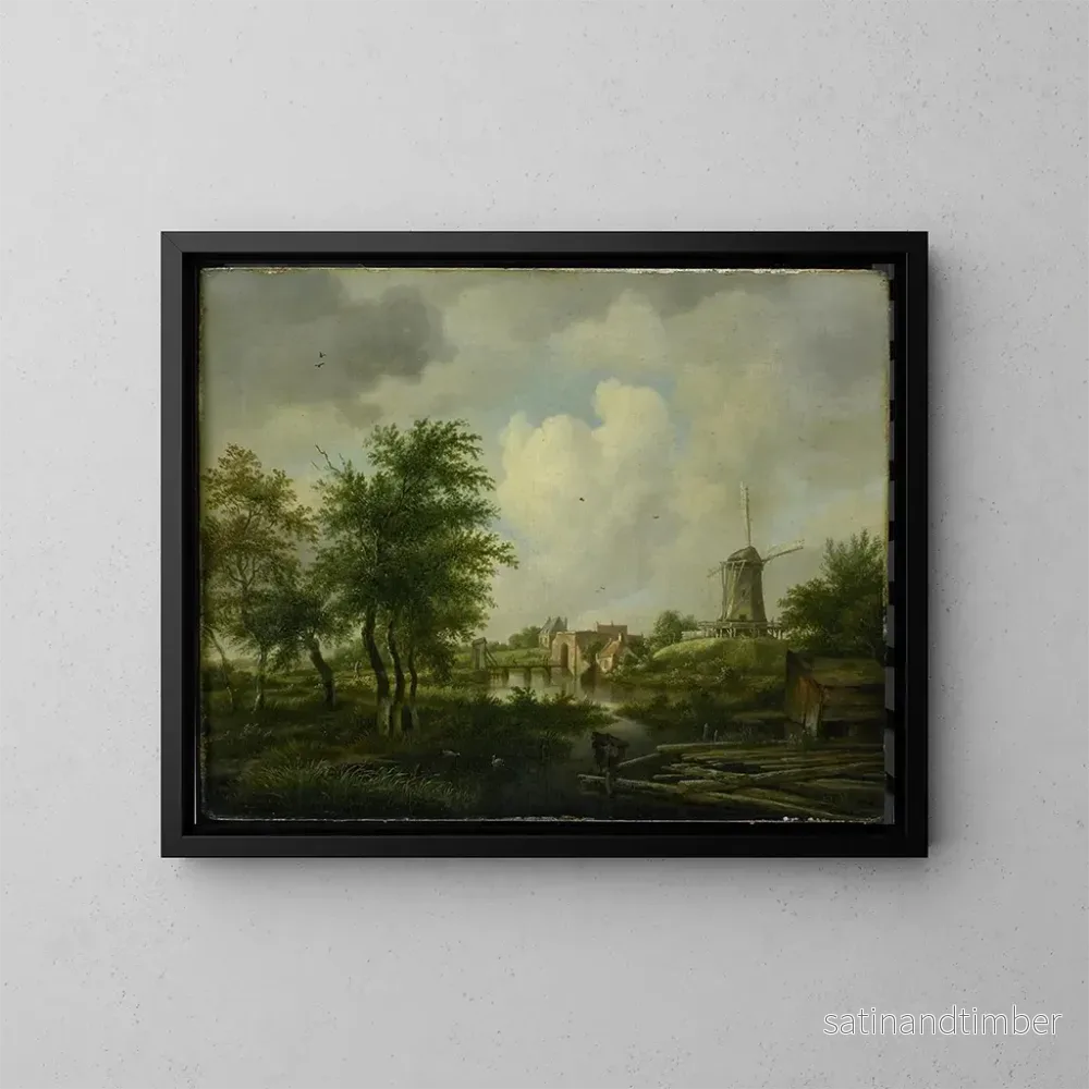 Reproduktion av målningen Le mur en ruine à Amsterdam avec la porte de Wetering vue depuis le Buitensingel – Jan Hulswit Reproduktion av målningen Le mur en ruine à Amsterdam avec la porte de Wetering vue depuis le Buitensingel – Jan Hulswit