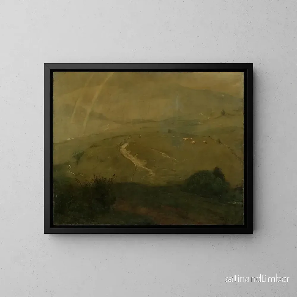 Reproduktion av målningen Regn i Schwarzwald - Hans Thoma