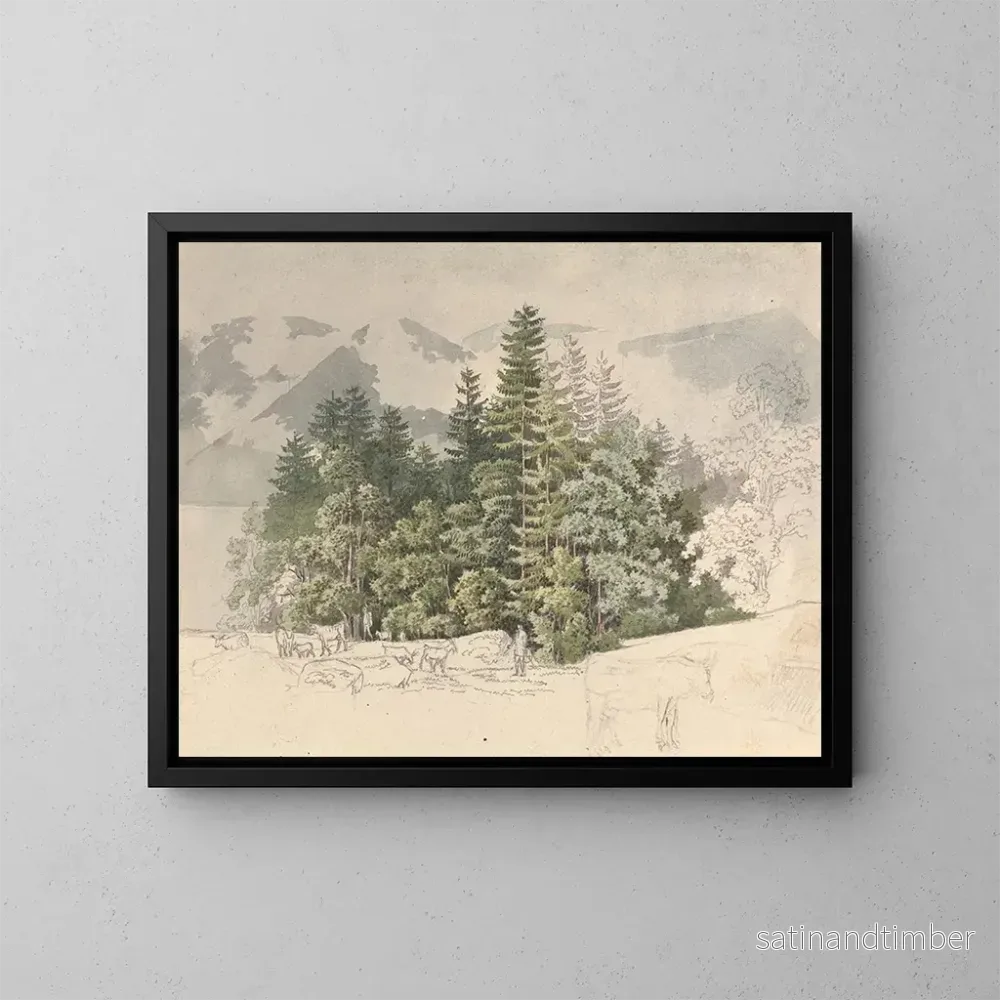 Reproduktion av målningen Landskapsberg - Friedrich Salathé