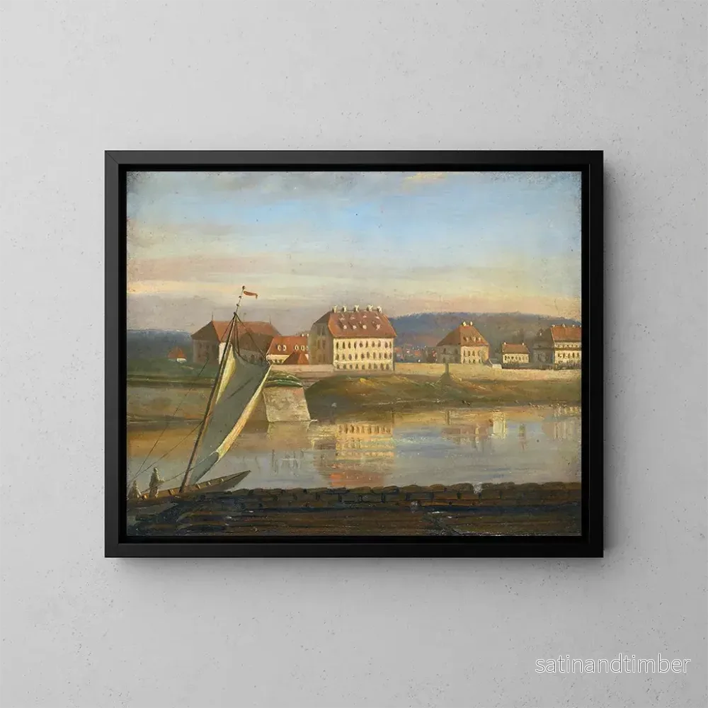 Reproduktion av målningen Vue sur l’Elbe et les casernes – Johan Christian Dahl Reproduktion av målningen Vue sur l’Elbe et les casernes – Johan Christian Dahl
