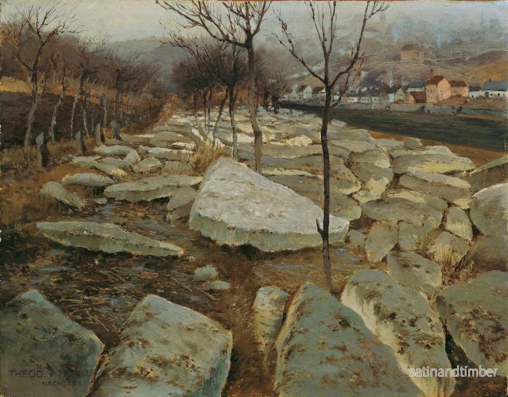 Reproduktion av målningen Glaces sur la rive de la Thaya - Theodor von Hermann - Bild 2