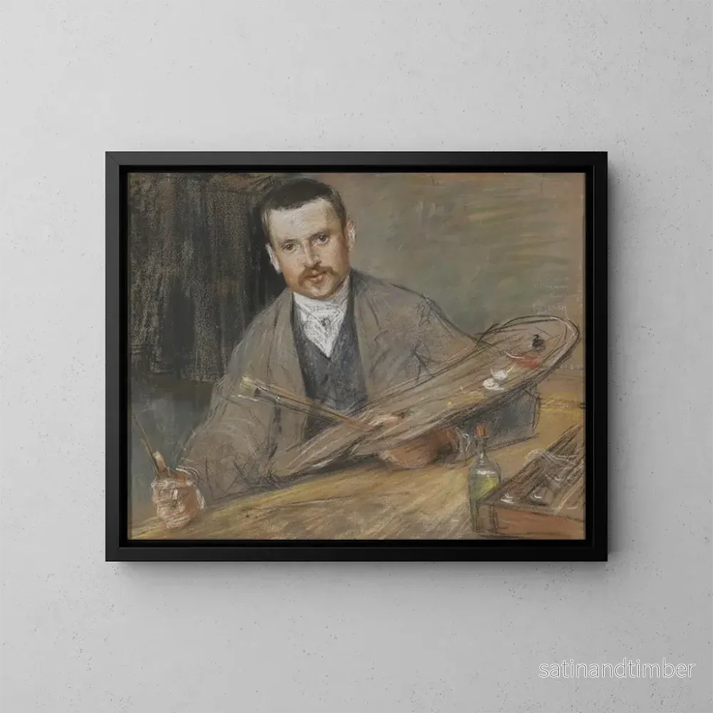 Reproduktion av målningen Johan Kindborg 1861-1907, konstnär gift med träsnidaren Emy Edman – Richard Bergh Reproduktion av målningen Johan Kindborg 1861-1907, konstnär gift med träsnidaren Emy Edman – Richard Bergh