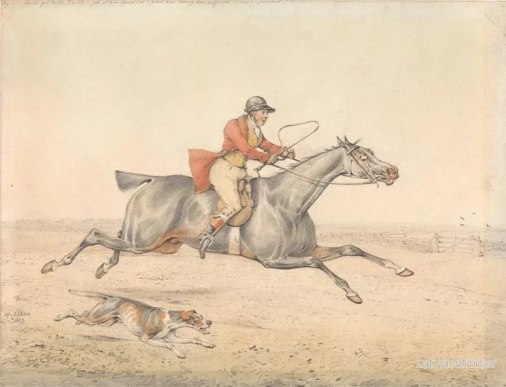 Reproduktion av målningen Par l'enfer, atteins la Terre - Henry Thomas Alken - Bild 2