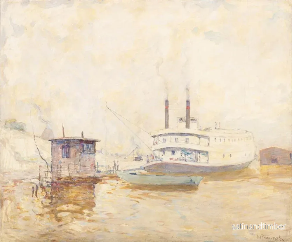 Reproduktion av målningen Bateau sur la rivière Ohio - William J. Forsyth - Bild 2