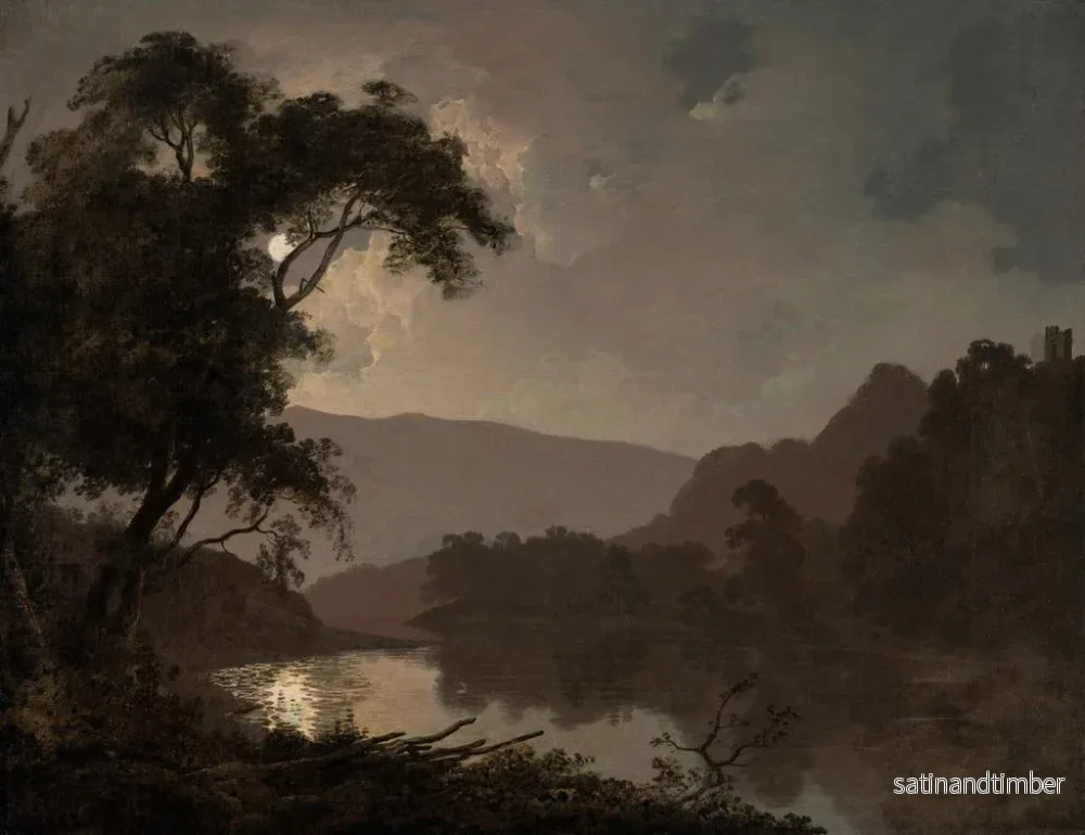 Reproduktion av målningen En landskap i månljus - Joseph Wright de Derby - Bild 2