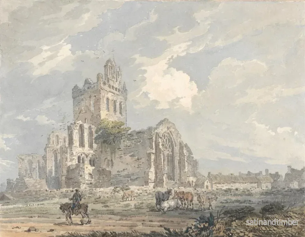 Reproduktion av målningen Abbaye de Jedburgh, Roxburghshire - Thomas Girtin - Bild 2