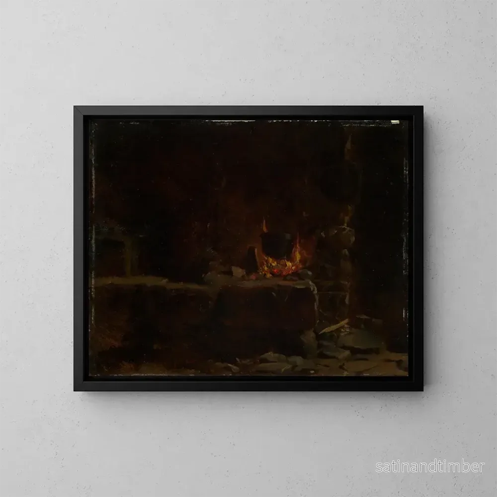 Reproduktion av målningen Troupeau dans la maison Thomahaus à Bernau – Hans Thoma Reproduktion av målningen Troupeau dans la maison Thomahaus à Bernau – Hans Thoma