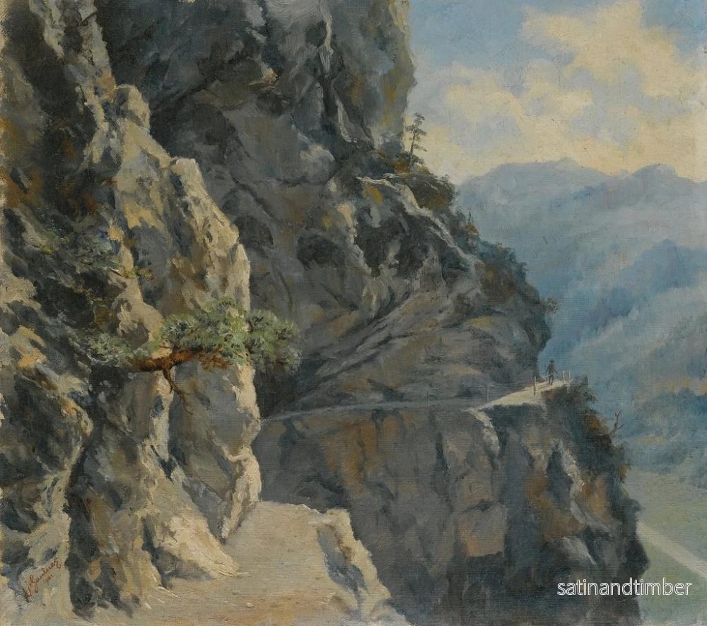 Reproduktion av målningen Le Frstensteig au Liechtenstein - Hans Gantner - Bild 2