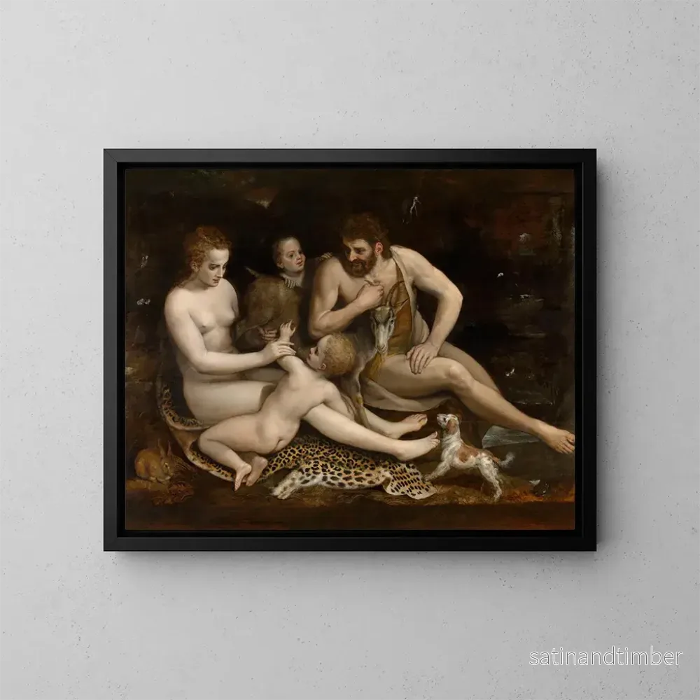 Reproduktion av målningen Adam och Eva och deras barn – Frans Floris Reproduktion av målningen Adam och Eva och deras barn – Frans Floris