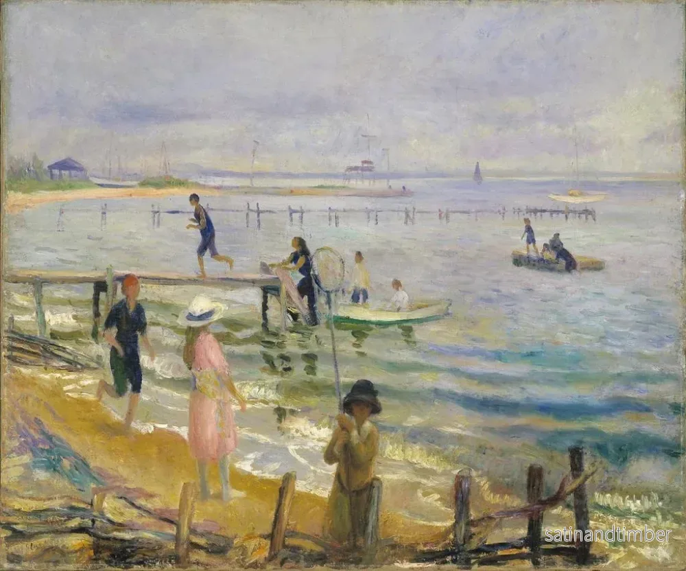 Reproduktion av målningen Jetées à Bellport - William James Glackens - Bild 2