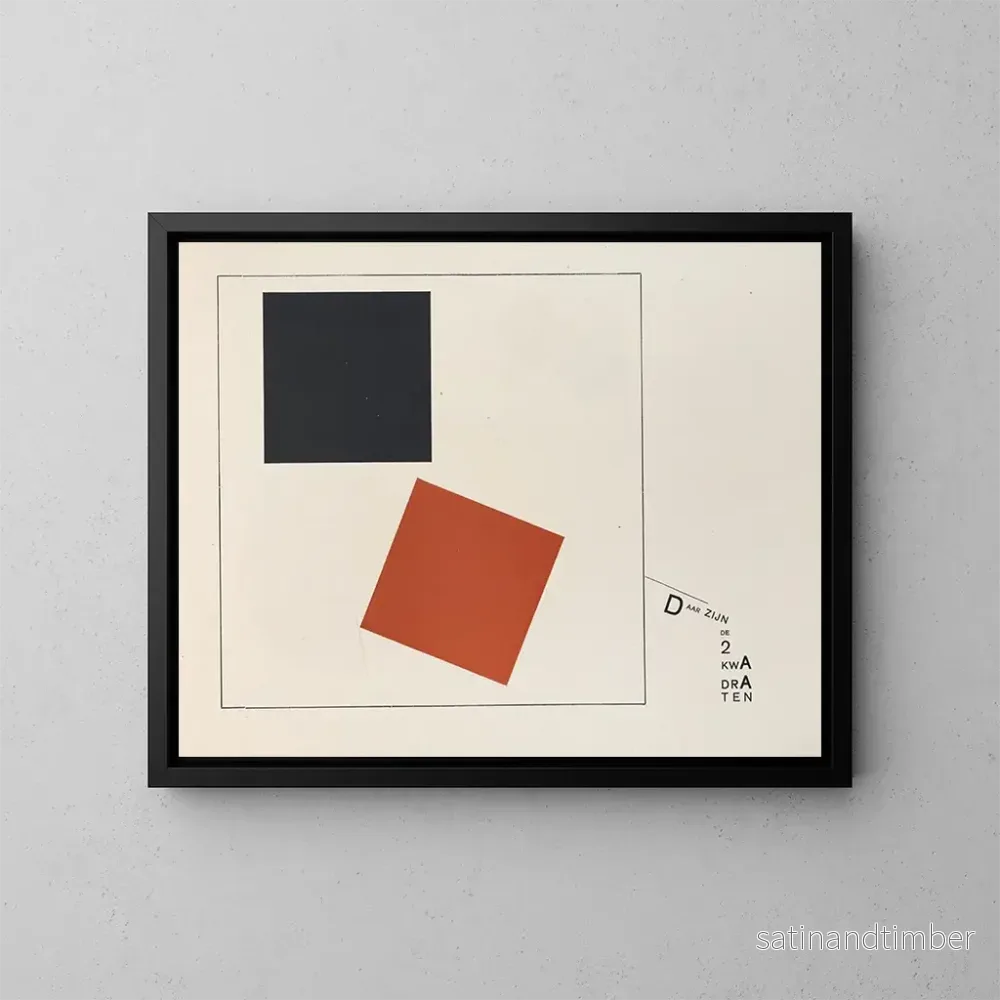 Reproduktion av målningen Att bli suprematist av två färger i sex konstruktioner Pl 7 - El Lissitzky