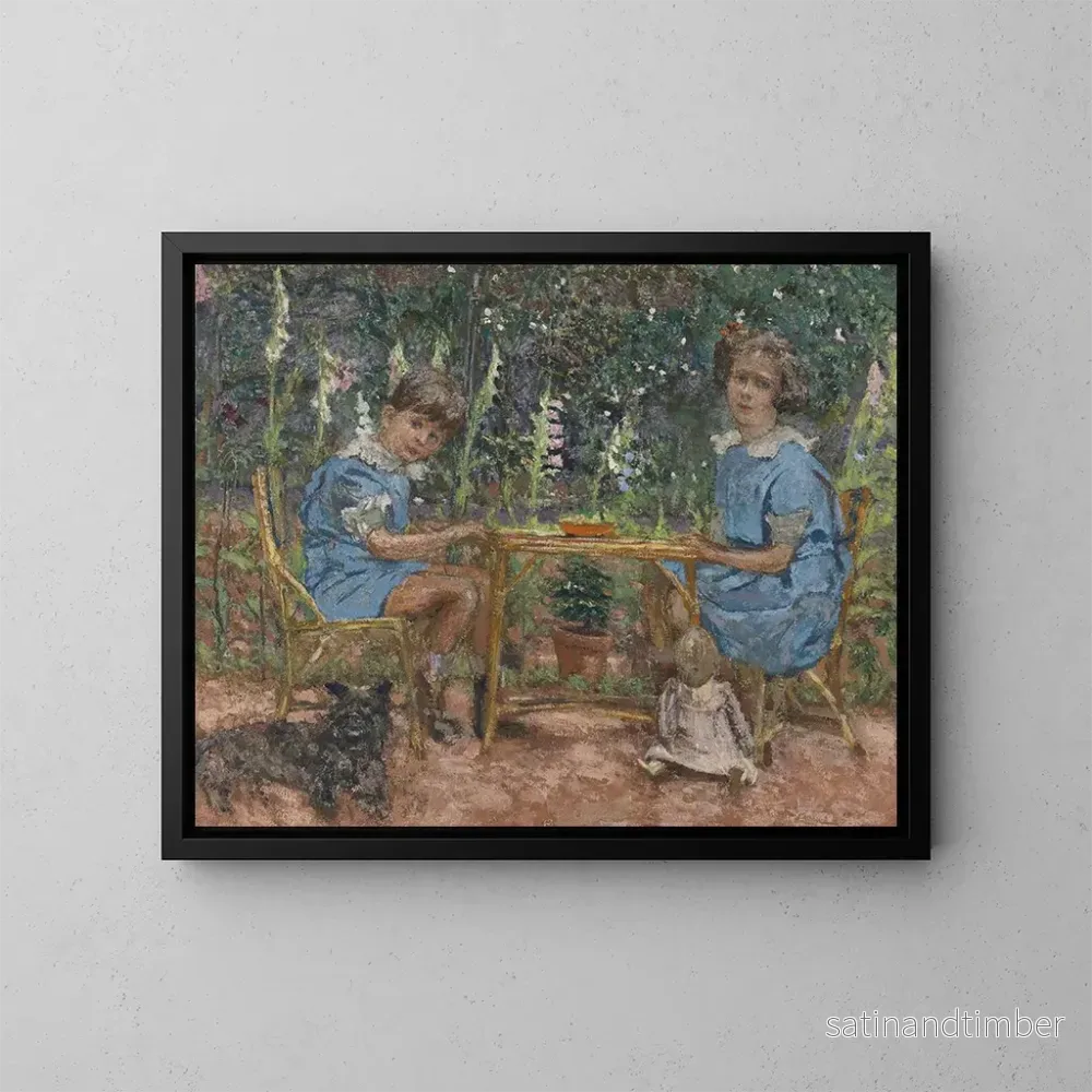 Reproduktion av målningen Les Enfants Bassiano - Édouard Vuillard