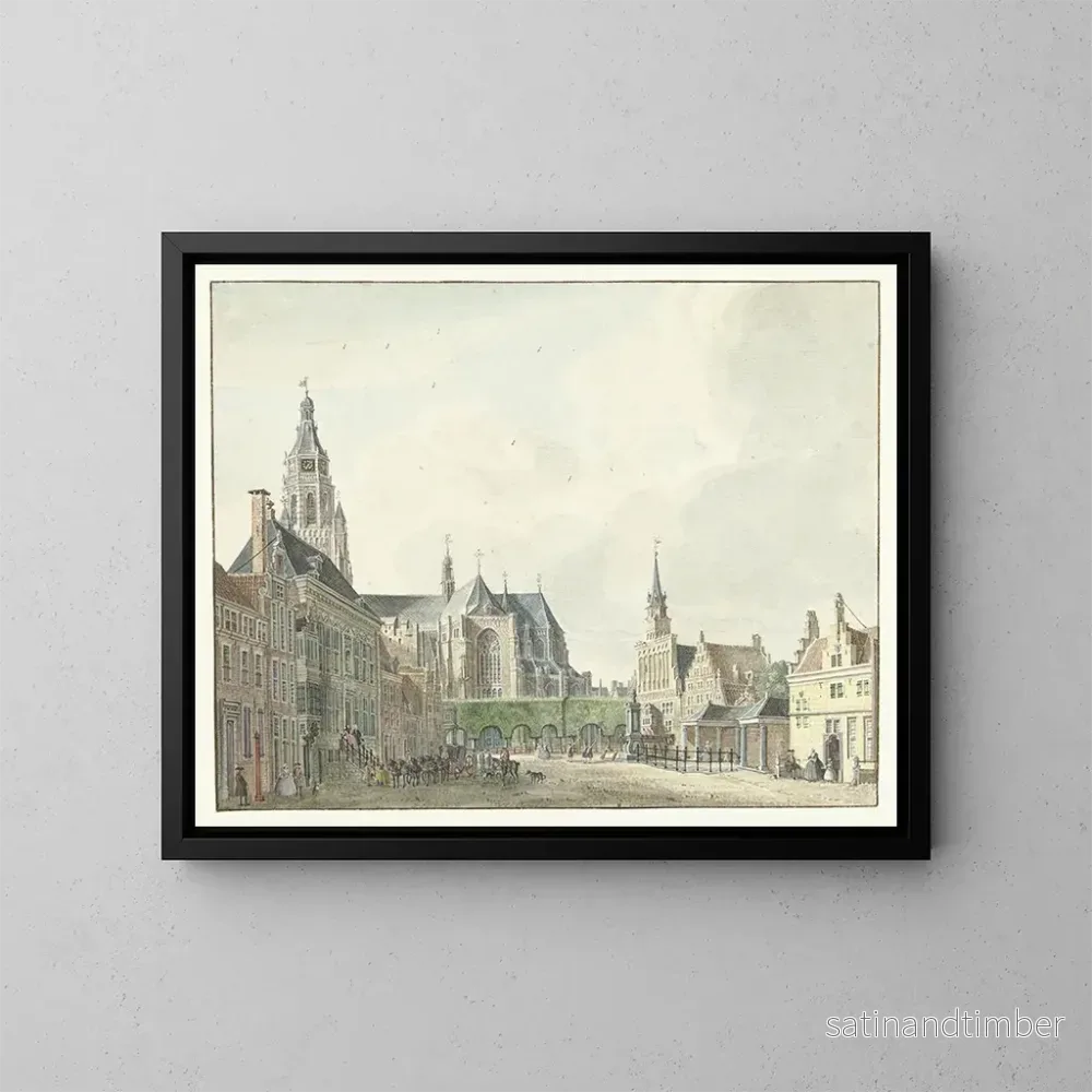Reproduktion av målningen Marknad i Arnhem – Jan de Beijer