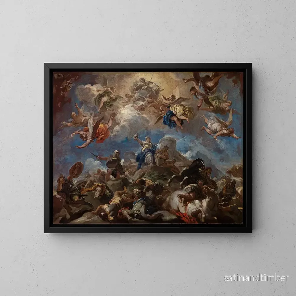 Reproduktion av målningen av Judith som visar Holofernes huvud - Luca Giordano