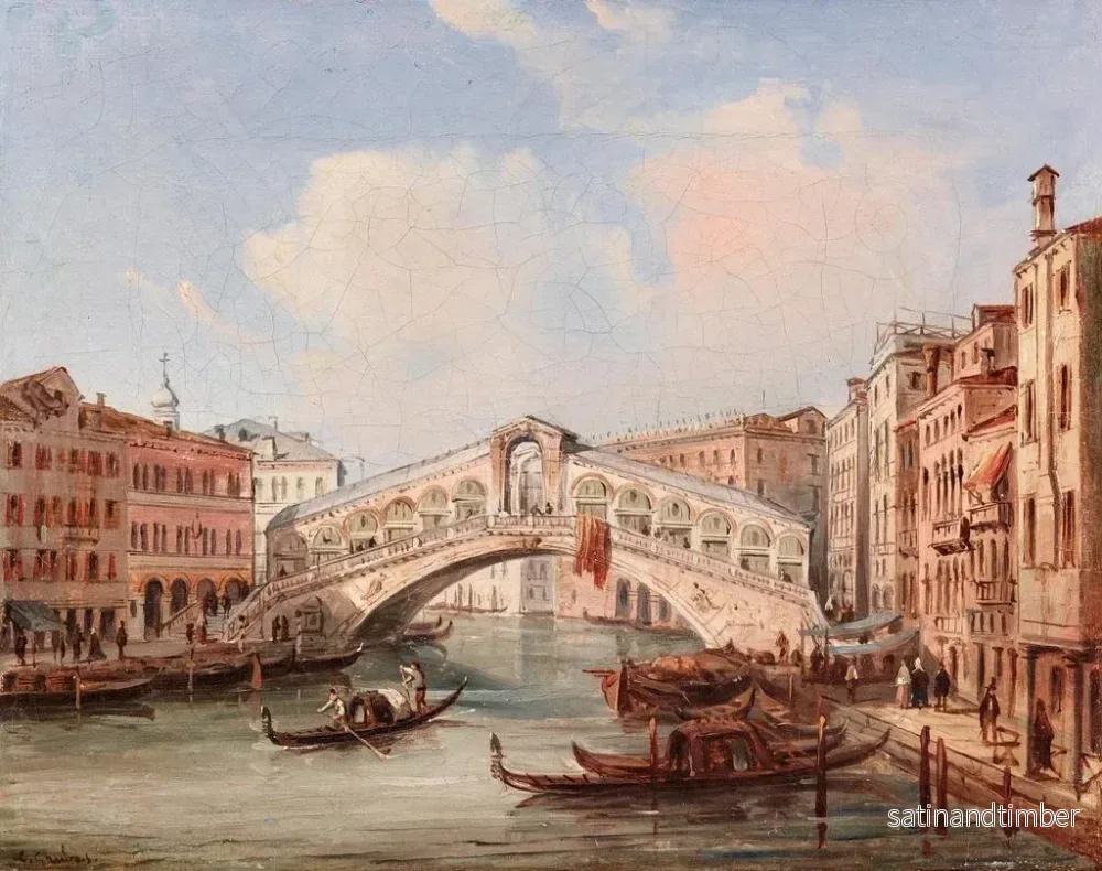 Reproduktion av målningen Venise, Rialto-bron - Carlo Grubacs - Bild 2