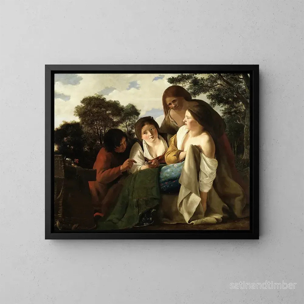 Reproduktion av målningen Le Vendeur de fleurs - Paulus Bor
