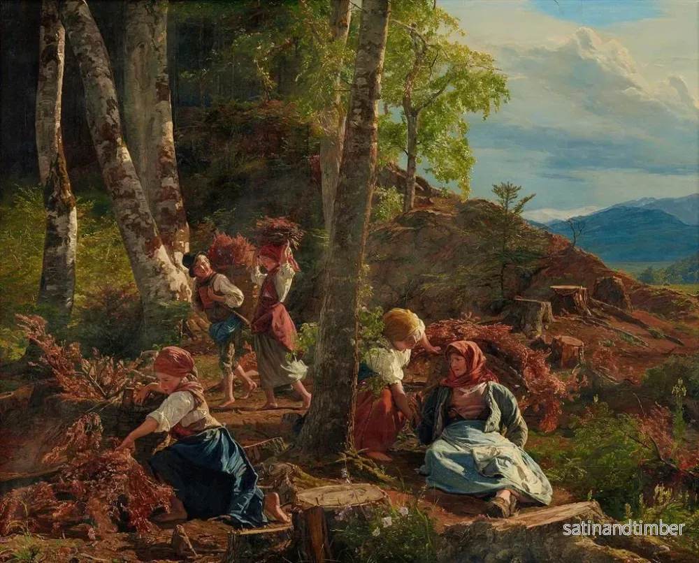 Reproduktion av målningen av snäppa samlare i Wiens skog - Ferdinand Georg Waldmüller - Bild 2