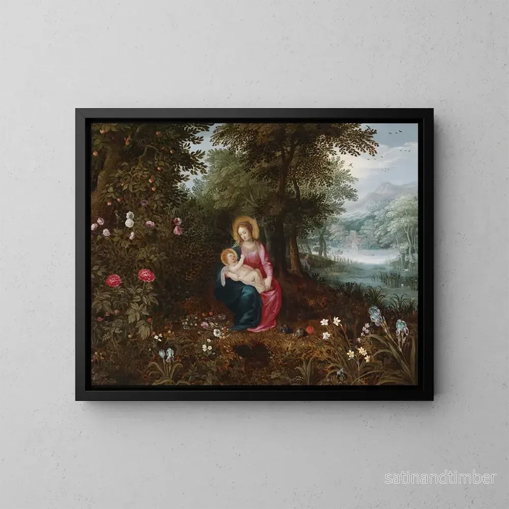 Reproduktion av målningen Le repos en fuite - Jan Brueghel le Jeune