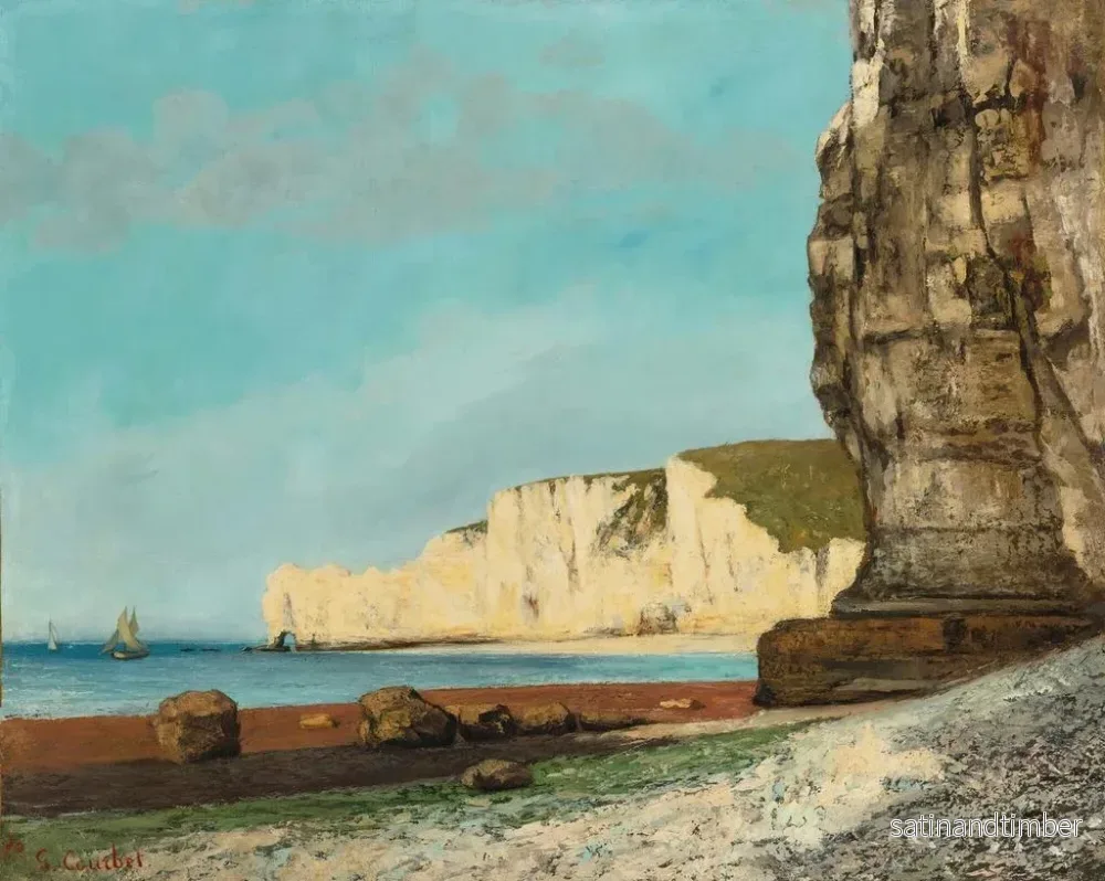 Reproduktion av målningen Les Falaises d'Étretat - Gustave Courbet - Bild 2