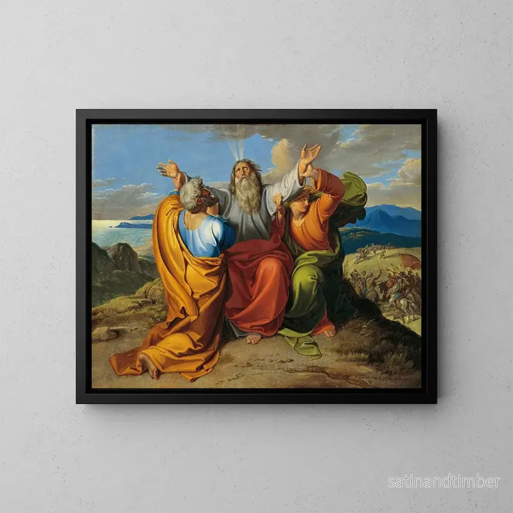 Reproduktion av målningen Moïse i bön med Aaron och Hur på berget Horeb - Joseph von Führich