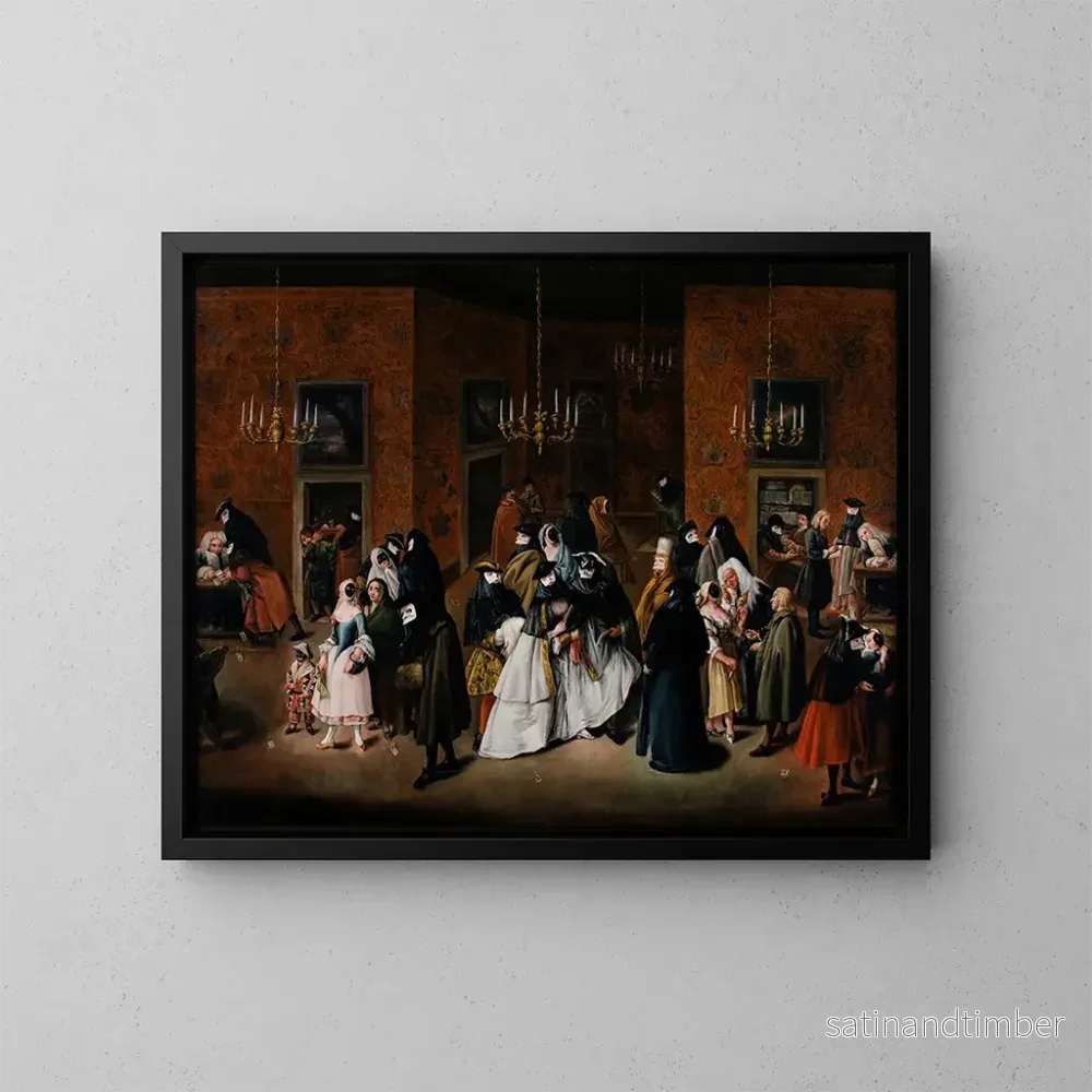 Reproduktion av målningen Le Ridotto - Pietro Longhi
