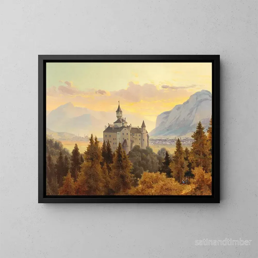 Reproduktion av målningen Vue du château d’Ambras près d’Innsbruck – Edmund Von Wrndle Reproduktion av målningen Vue du château d’Ambras près d’Innsbruck – Edmund Von Wrndle