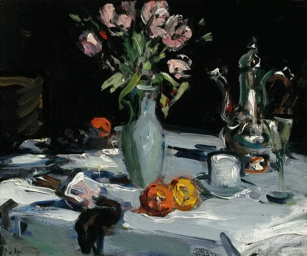 Reproduktion av målningen Tulpaner och en kaffekanna - Samuel John Peploe - Bild 2