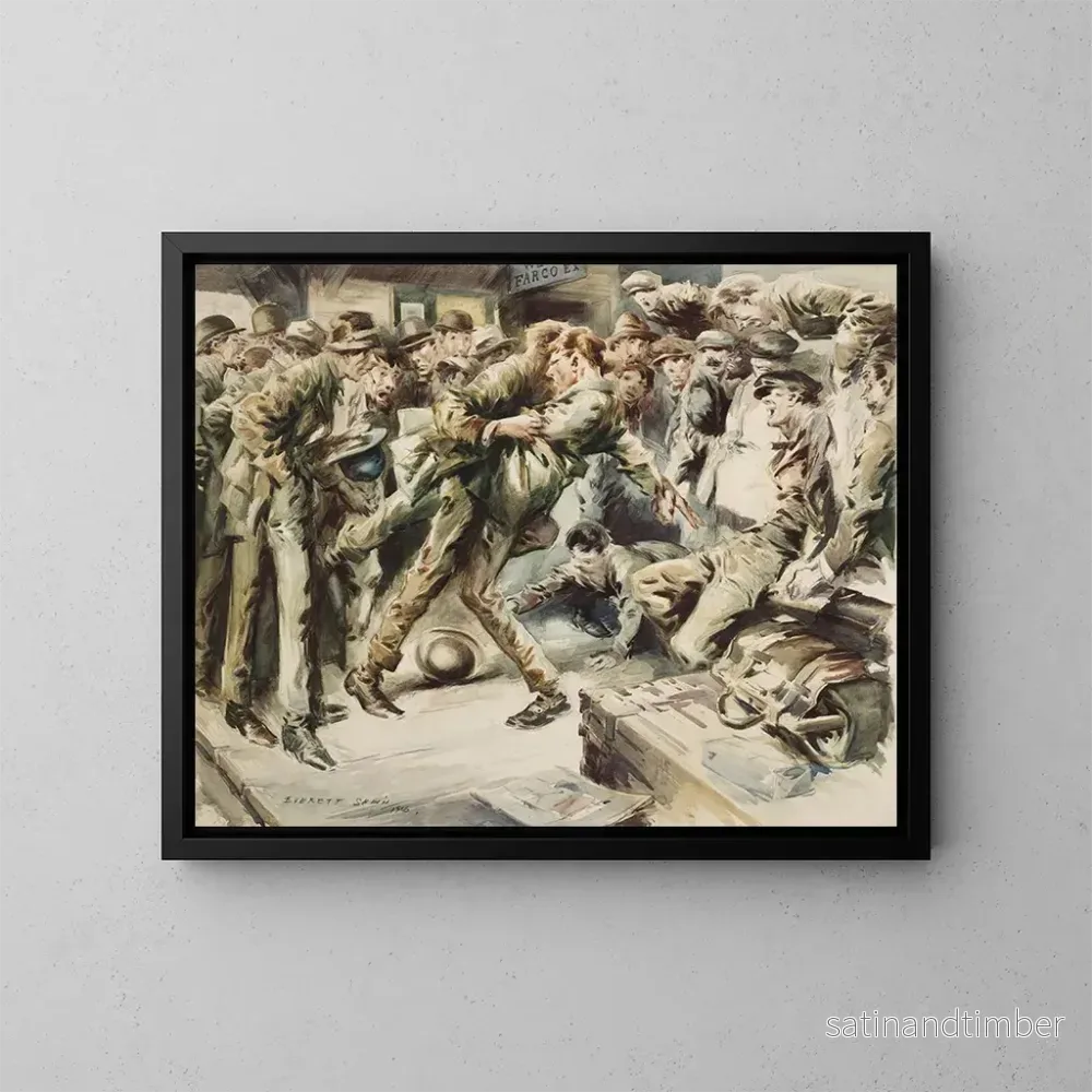 Reproduktion av målningen Bowling le joueur de boules - Everett Shinn