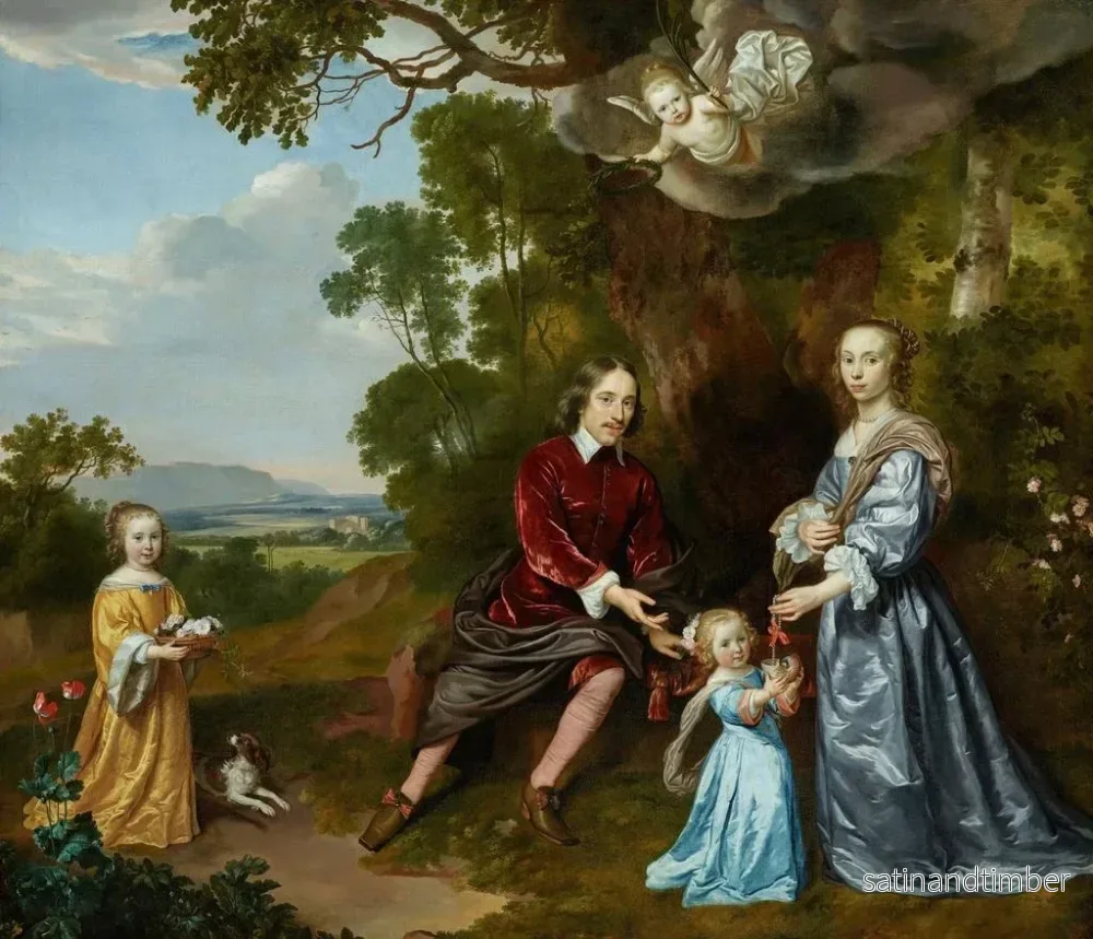 Reproduktion av målningen Porträtt av familjen van der Graeff - Jan Mijtens - Bild 2