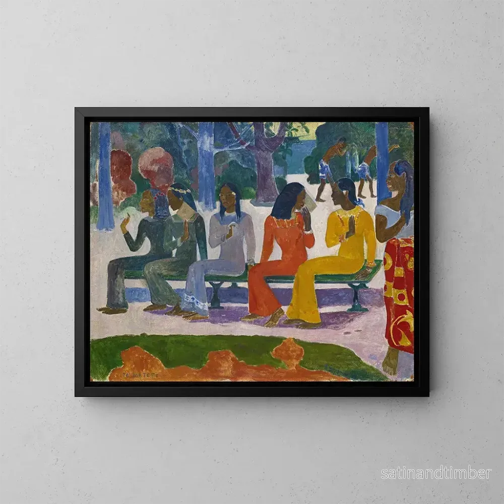 Reproduktion av målningen Le marché - Paul Gauguin