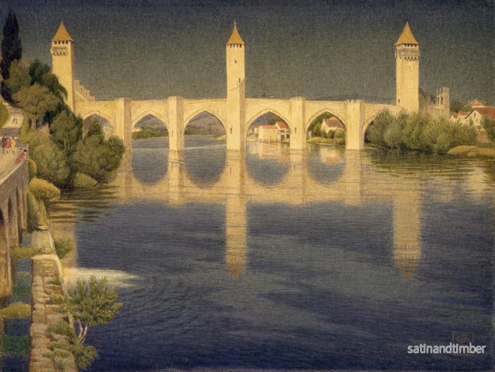 Reproduktion av målningen Pont Valentré, Cahors, Frankrike - Joseph Edward Southall - Bild 2