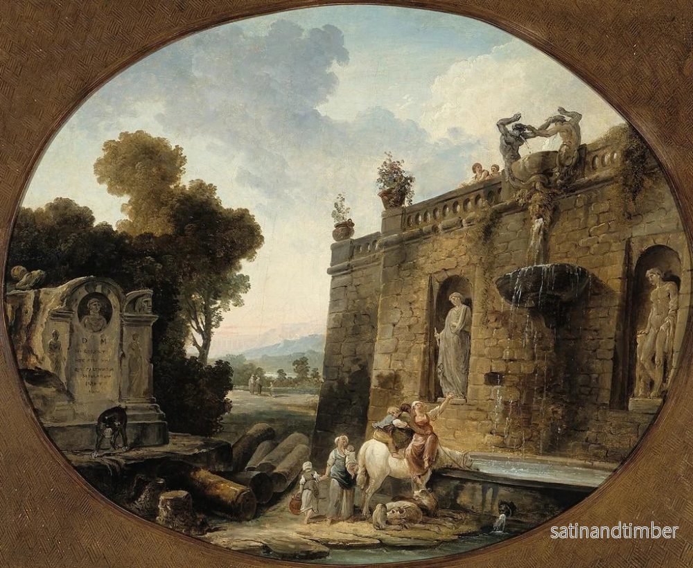 Reproduktion av målningen L'Abreuvoir - Hubert Robert - Bild 2