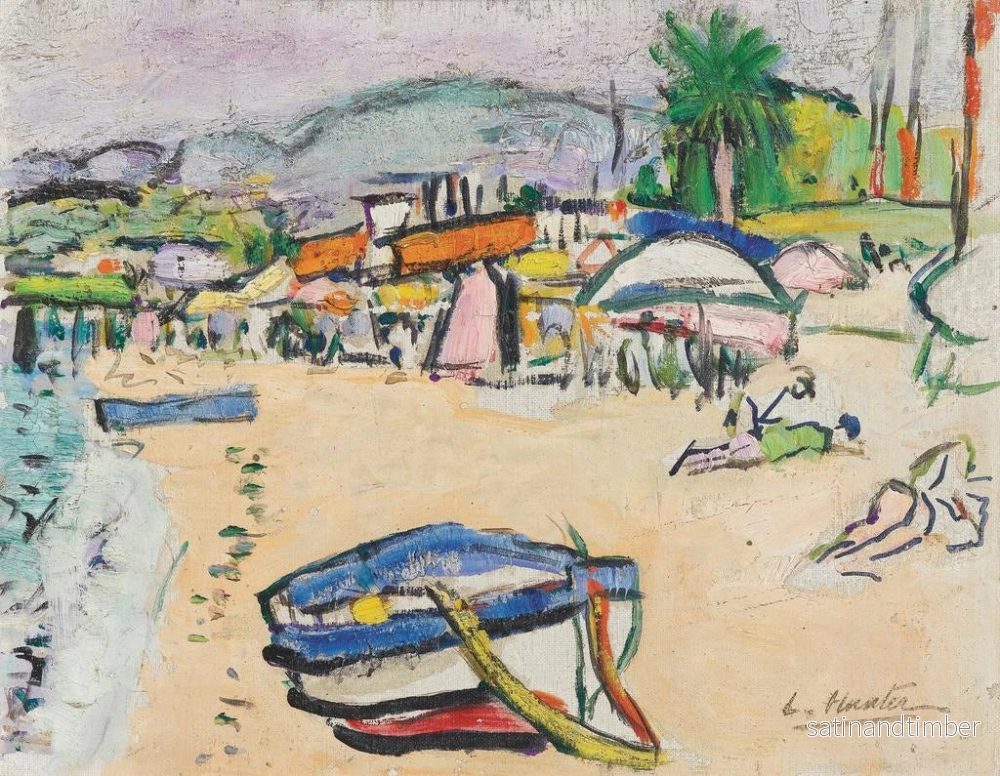 Reproduktion av målningen På stranden i södra Frankrike - George Leslie Hunter - Bild 2