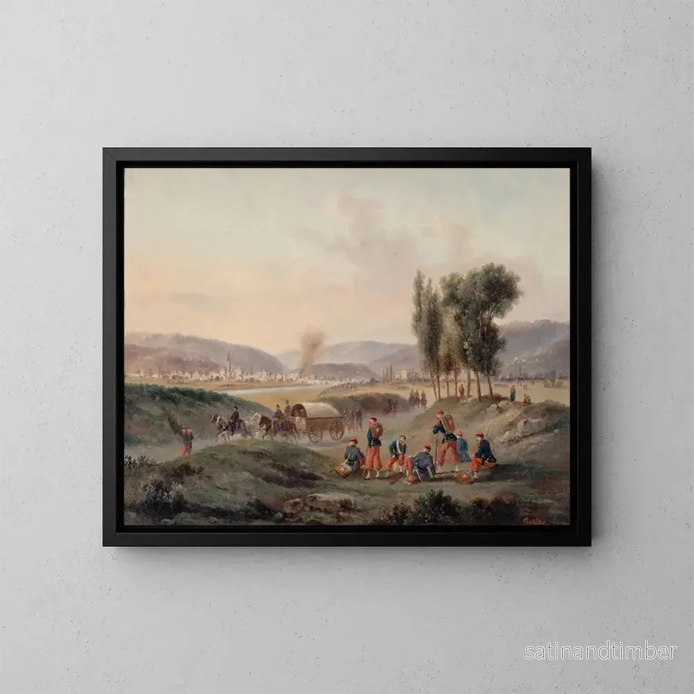 Reproduktion av målningen Sarrebruck efter slaget den 5 augusti 1870 - Gustave Boulanger