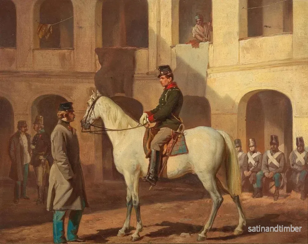 Reproduktion av målningen I kasernerna - Wilhelm Richter-cirkel - Bild 2