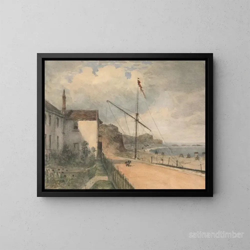 Reproduktion av målningen Budleigh Salterton från vår trädgård - William Crotch