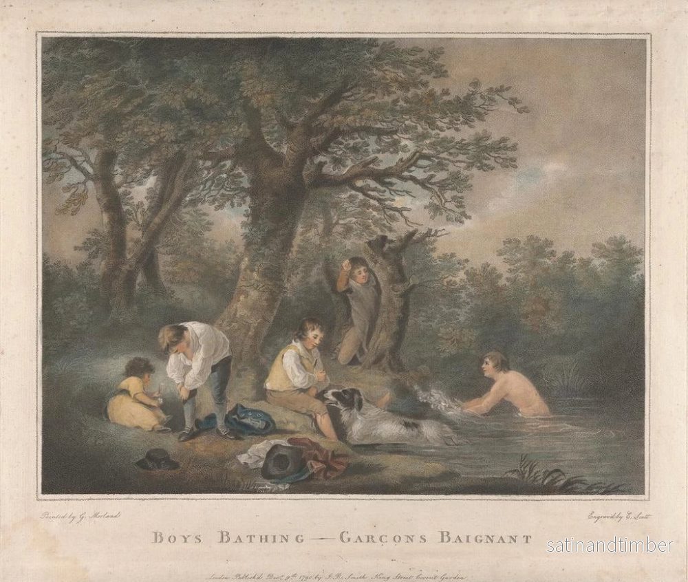 Reproduktion av målningen Boys bathing - George Morland - Bild 2