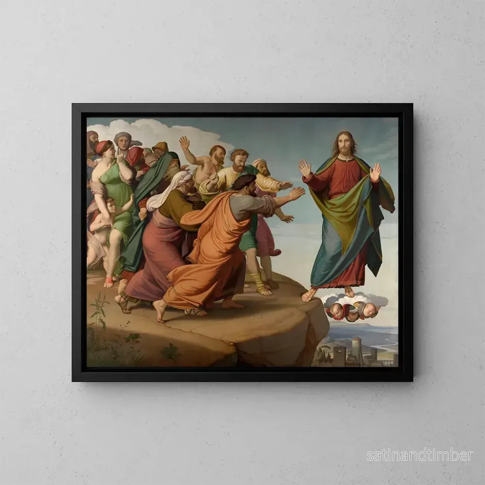 Reproduktion av målningen Le Christ échappe aux pharisiens - Johann Friedrich Overbeck