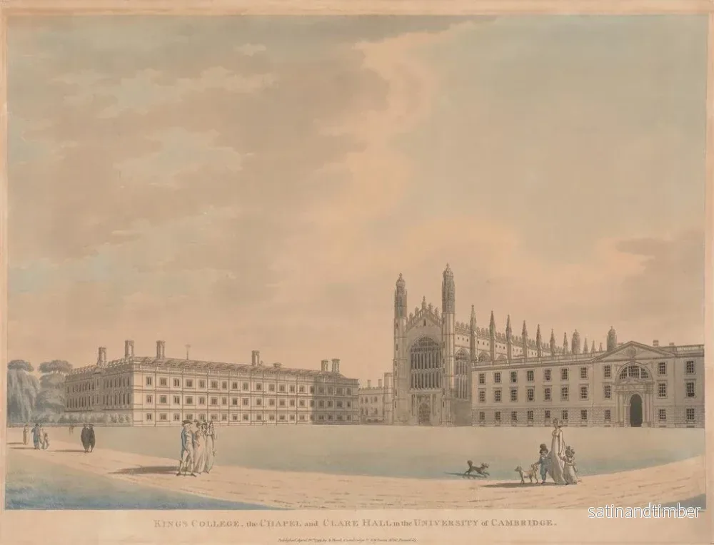 Reproduktion av målningen av Chapelle du King's College och Clare Hall vid University of Cambridge - Thomas Malton den yngre - Bild 2