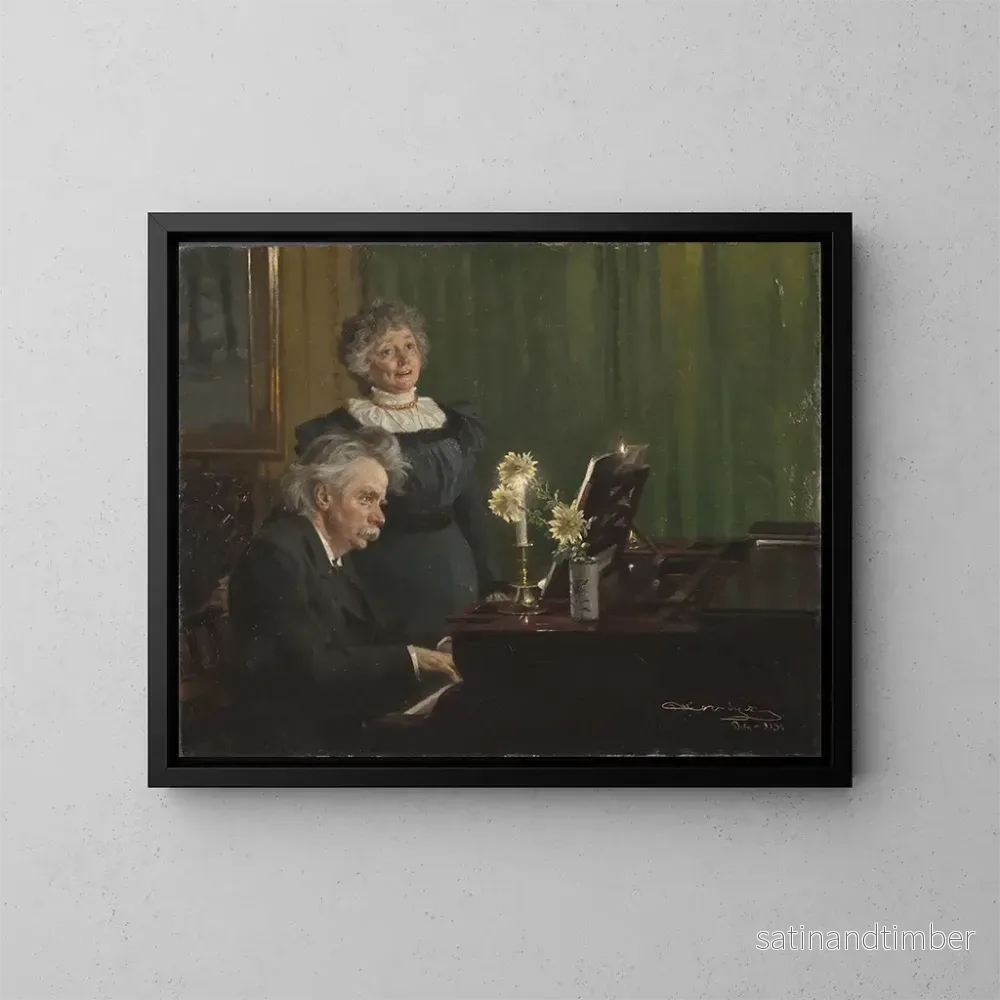 Reproduktion av målningen Edvard Grieg och Nina Grieg - Peder Severin Krøyer