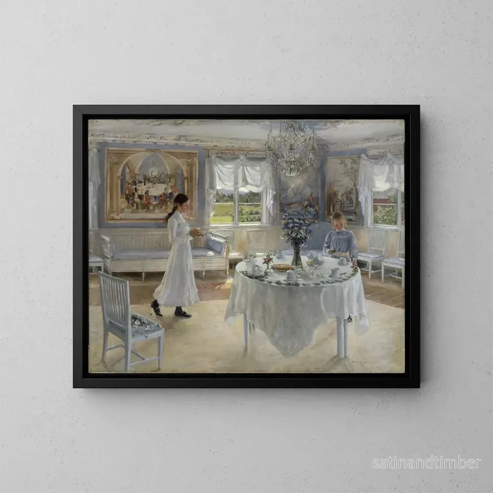 Reproduktion av målningen En dag av firande - Fanny Brate