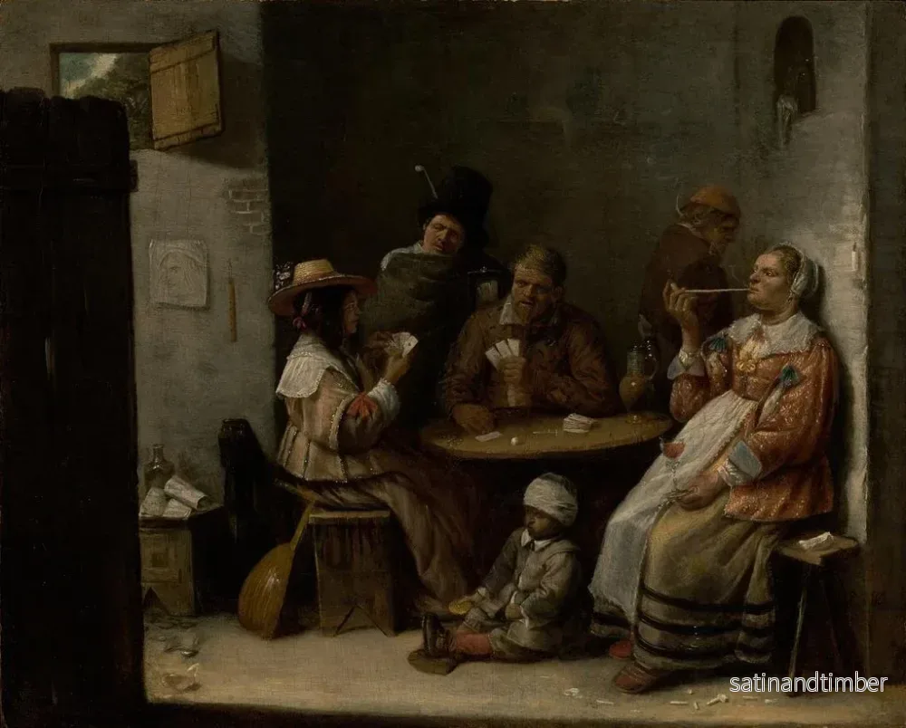 Reproduktion av målningen Les Joueurs de cartes - Joos van Craesbeeck - Bild 2