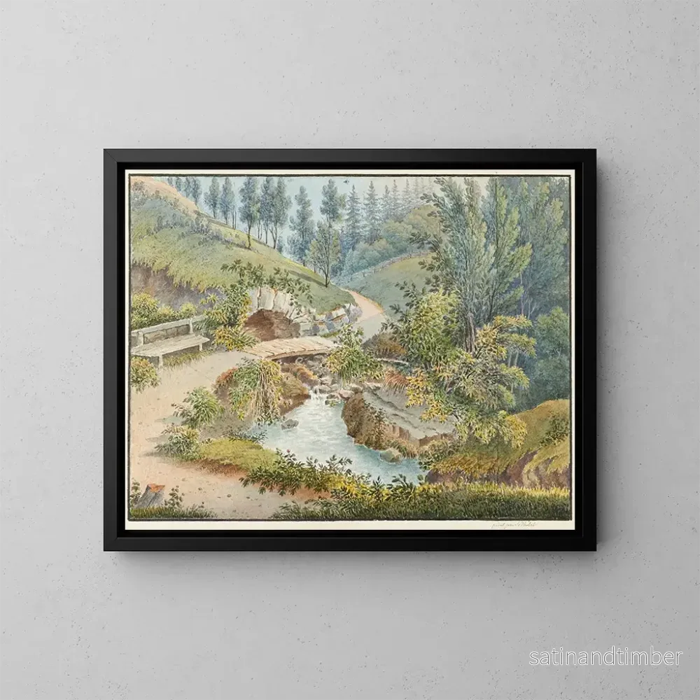 Reproduktion av målningen nära Interlaken, Rügen - Jakob Samuel Weibel