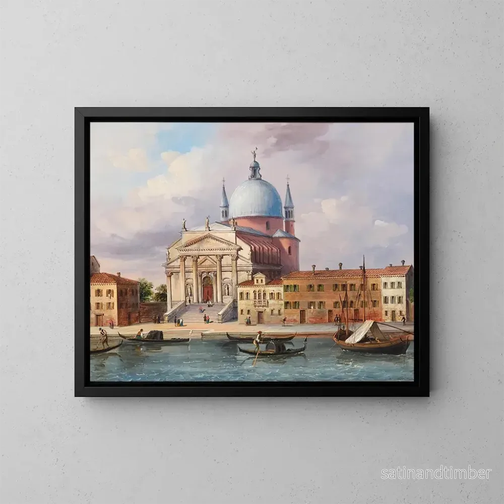Reproduktion av målningen Venise, kyrkan Santissimo Redentore – Carlo Grubacs Reproduktion av målningen Venise, kyrkan Santissimo Redentore – Carlo Grubacs