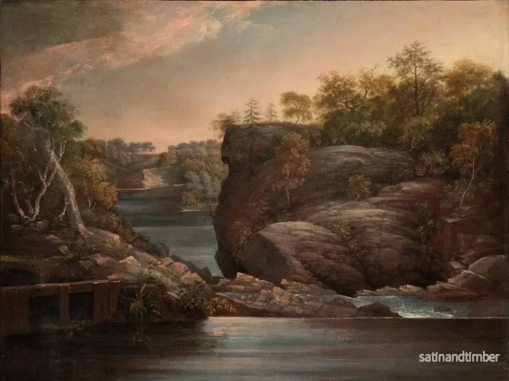 Reproduktion av målningen av Norwich fall eller Yantic-fallen i Norwich - John Trumbull - Bild 2