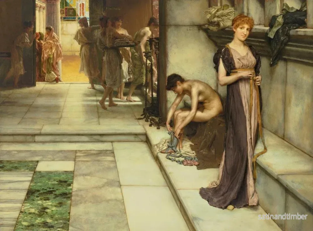 Reproduktion av målningen En apodytère - Lawrence Alma-Tadema - Bild 2