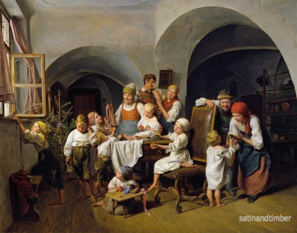 Reproduktion av målningen Julmorgon - Ferdinand Georg Waldmüller - Bild 2