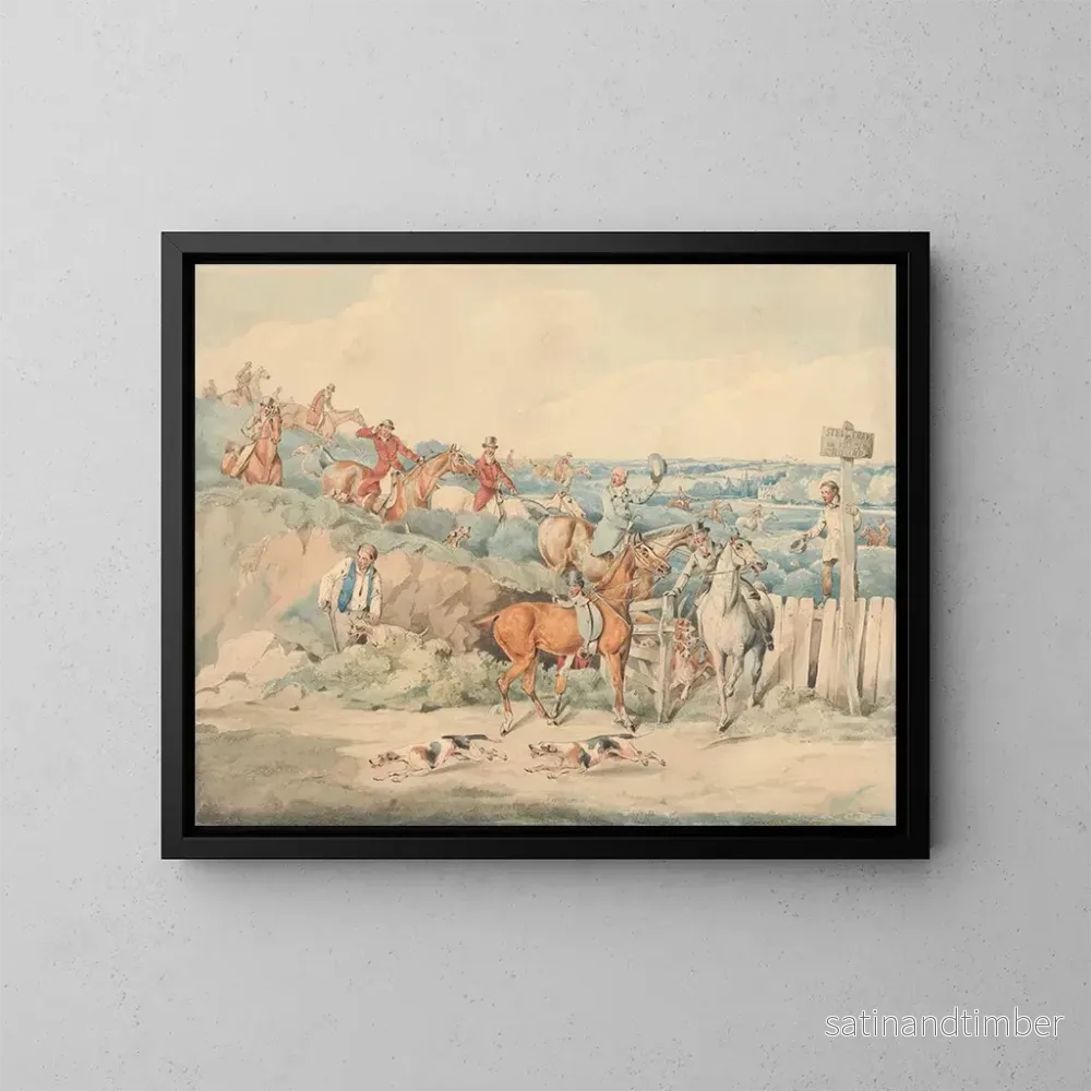 Reproduktion av målningen La chasse au renard est finie - Henry Thomas Alken