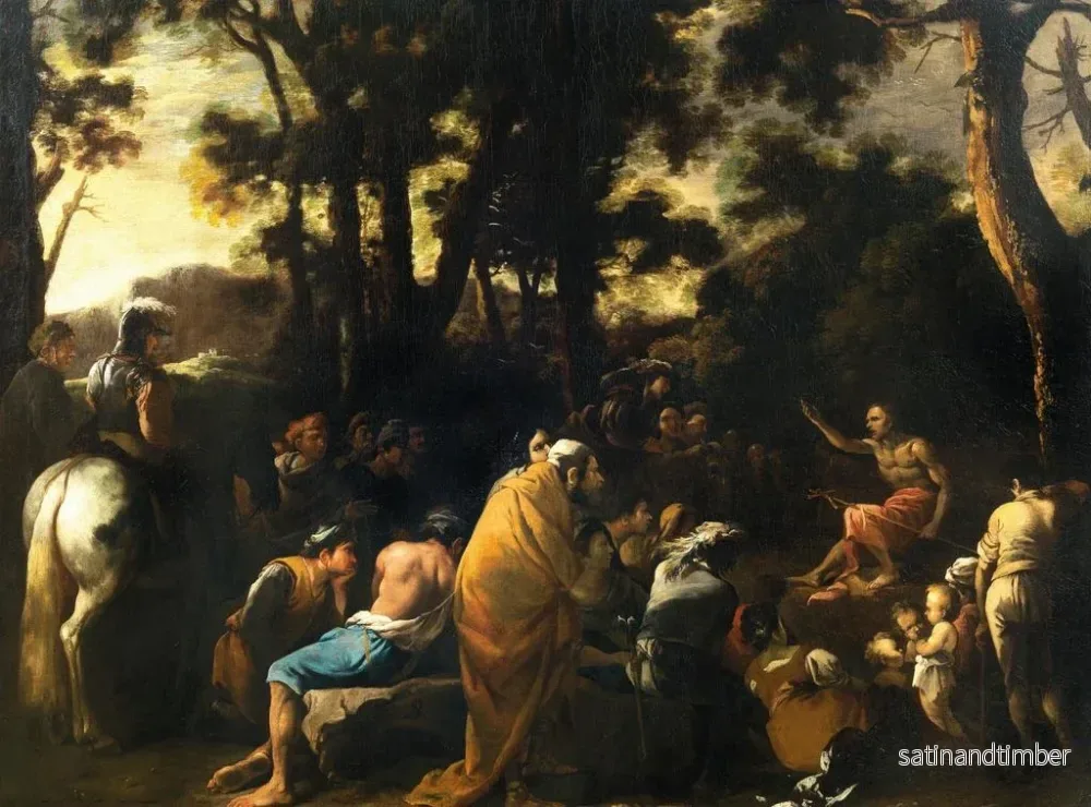 Reproduktion av målningen Le Sermon de Saint Jean-Baptiste - Salvator Rosa - Bild 2