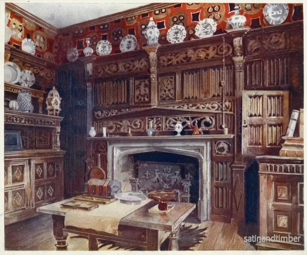 Reproduktion av målningen L studie lambrissée à Groombridge Place, Kent - Edwin Foley - Bild 2